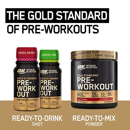 Optimum Nutrition Gold Standard Pre Workout Shot 12x60ml Mixed Berry | High-Quality Sports Nutrition | MySupplementShop.co.uk