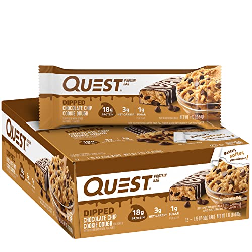 Quest Nutrition Bar 12x50g Chocolate Dipped Cookie Dough - Health Foods at MySupplementShop by Quest Nutrition