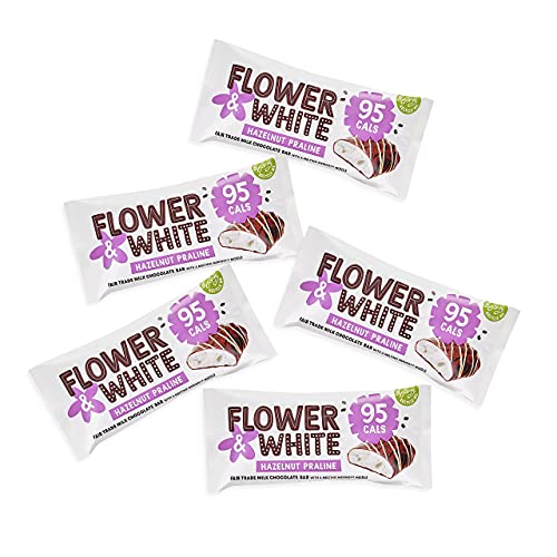 Flower&White Meringue Bar 12x20g Hazelnut Praline | High-Quality Health Foods | MySupplementShop.co.uk