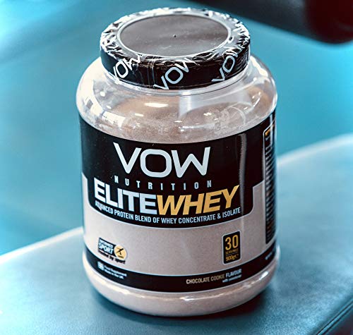 VOW Nutrition Elite Whey Protein 900g - Whey Isolate Whey Concentrate 30 Servings (Chocolate) | High-Quality Sports Nutrition | MySupplementShop.co.uk