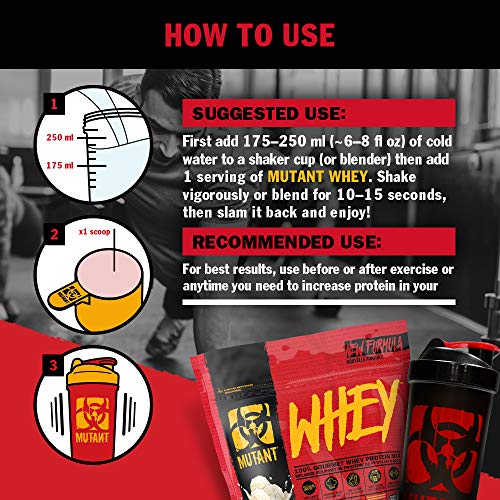 Mutant Whey - 100% Whey Protein Powder Gourmet Taste 22g of Protein 10.4 g EAAs 5 g BCAAs Fast Absorbing Easy Digesting - 2.27 kg - Vanilla Ice Cream | High-Quality Whey Proteins | MySupplementShop.co.uk