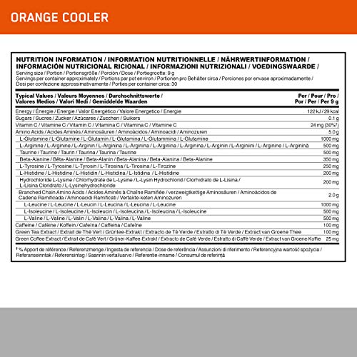 Optimum Nutrition Amino Energy Drink Orange Cooler 270g | High-Quality Sports Nutrition | MySupplementShop.co.uk