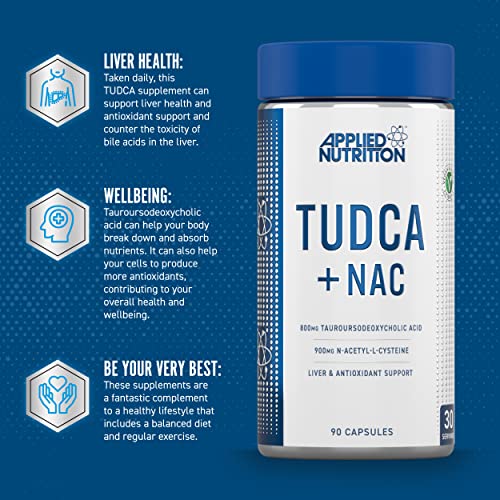 Applied Nutrition Tudca + Nac 90Caps Unflavoured | High-Quality Detox & Cleanse | MySupplementShop.co.uk