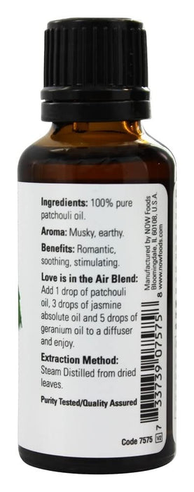 NOW Foods Essential Oil, Patchouli Oil - 30 ml. | High-Quality Carrier & Essential Oils | MySupplementShop.co.uk