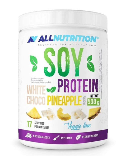 Allnutrition Soy Protein, White Choco Pineapple - 500g | High-Quality Combination Multivitamins & Minerals | MySupplementShop.co.uk