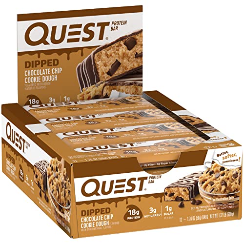 Quest Nutrition Bar 12x50g Chocolate Dipped Cookie Dough - Health Foods at MySupplementShop by Quest Nutrition