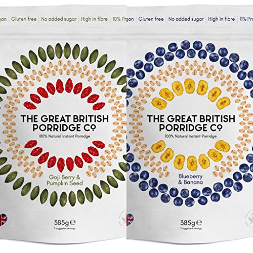 The Great British Porridge Co Porridge 385g Blueberry & Banana | High-Quality Health Foods | MySupplementShop.co.uk