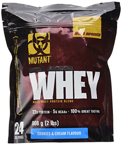 MUTANT WHEY - Muscle-Building Whey Protein Powder Mix in Great Flavors and Enzyme Fortified for Optimal Digestion 908g (2 lb) - Cookies and Cream - Protein at MySupplementShop by Mutant