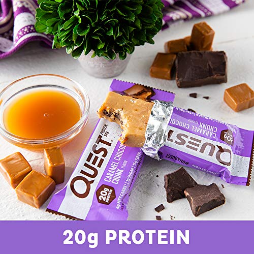 Quest Nutrition Bar 12x60g Caramel Chocolate Chunk | High-Quality Sports Nutrition | MySupplementShop.co.uk