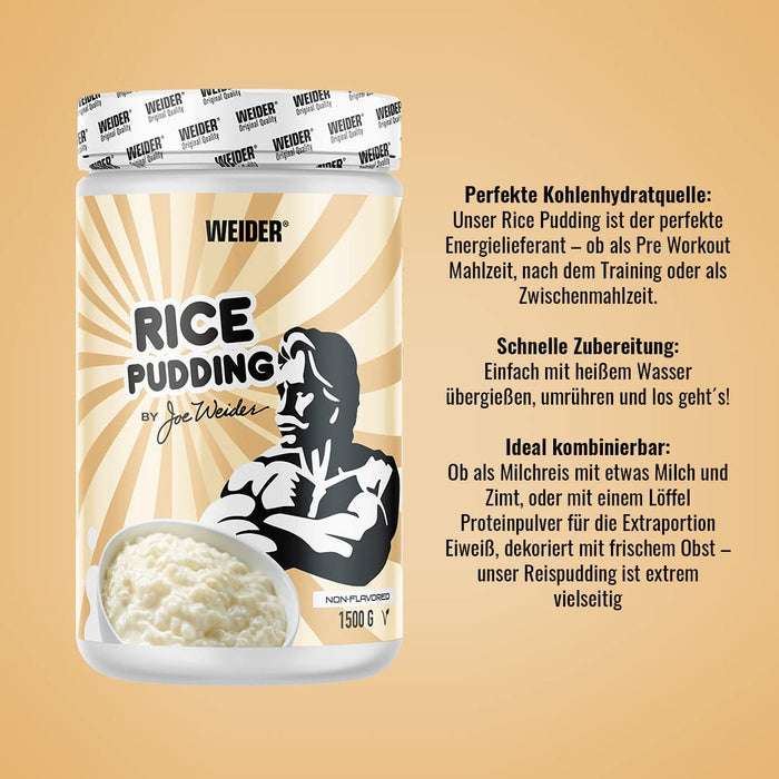 Weider Rice Pudding - 1500 grams | High-Quality Health Foods | MySupplementShop.co.uk