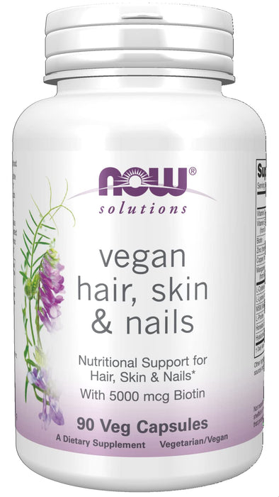 NOW Foods Vegan Hair, Skin & Nails - 90 vcaps | High-Quality Sports Supplements | MySupplementShop.co.uk