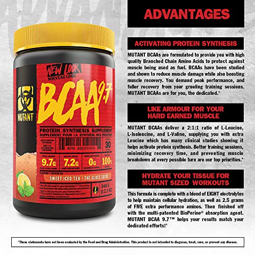 Mutant BCAA 9.7 348g Fuzzy Peach | High-Quality Amino Acids and BCAAs | MySupplementShop.co.uk