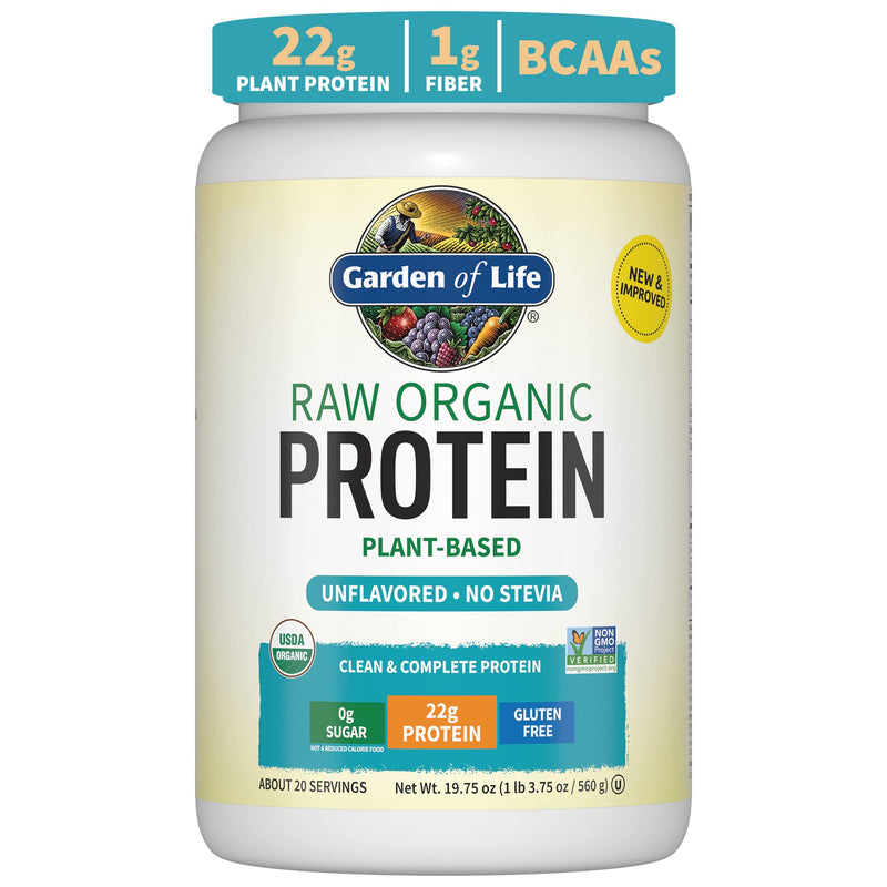 Garden of Life Raw Organic Protein, Unflavored - 560g - Protein at MySupplementShop by Garden of Life