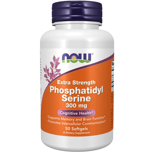 NOW Foods Phosphatidyl Serine, 300mg Extra Strength - 50 softgels - Health and Wellbeing at MySupplementShop by NOW Foods