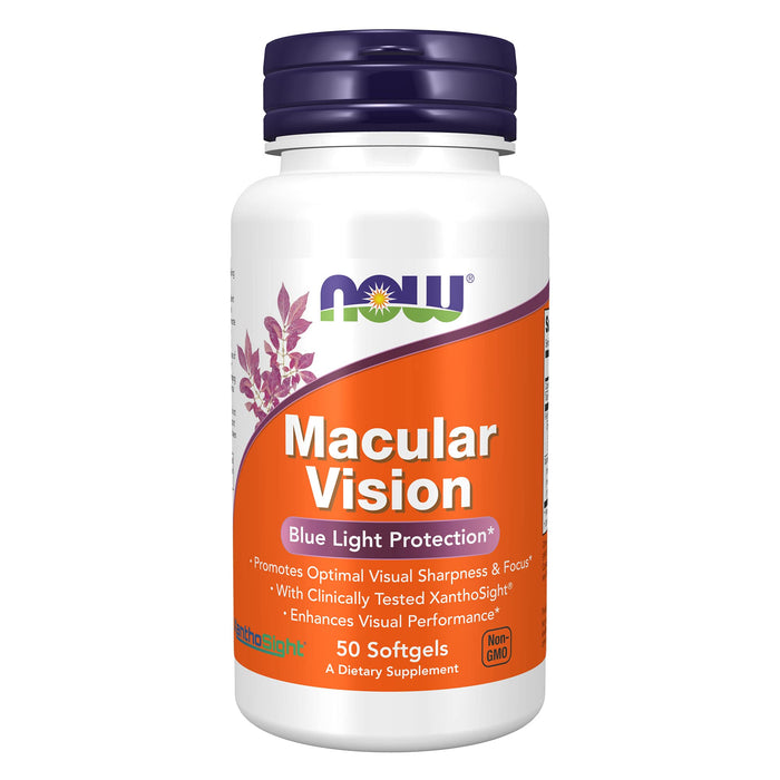 NOW Foods Macular Vision - 50 softgels | High-Quality Lutein | MySupplementShop.co.uk