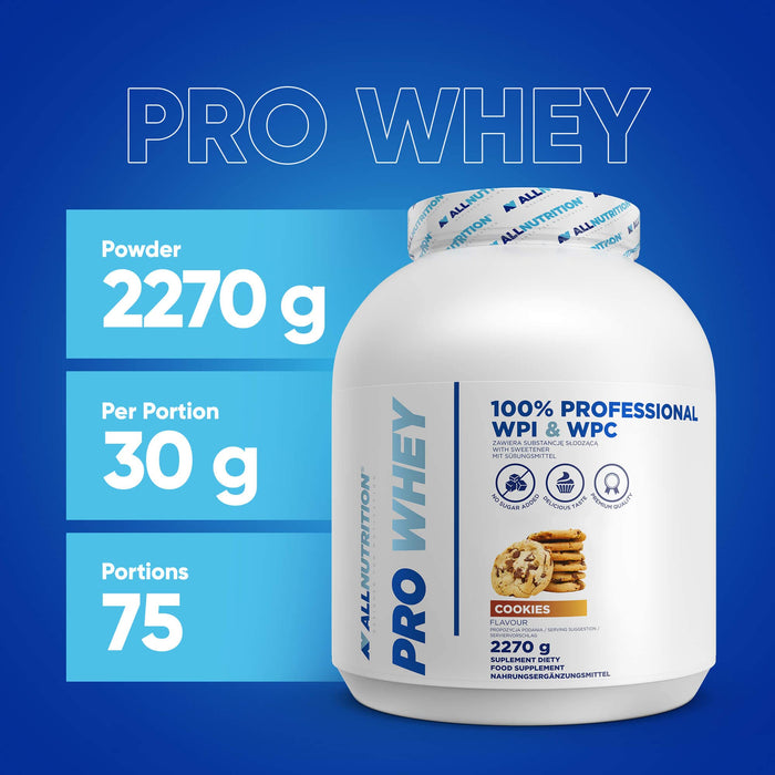 Allnutrition Pro Whey, Cookies - 2270 grams | High-Quality Protein | MySupplementShop.co.uk