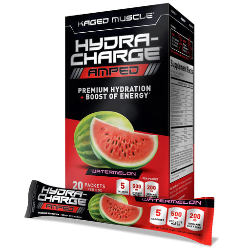 Kaged Muscle Hydra-Charge Amped, Watermelon - 20 packets | High-Quality Health and Wellbeing | MySupplementShop.co.uk