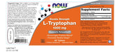 NOW Foods L-Tryptophan, 1000mg Double Strength - 60 tabs | High-Quality Vitamins, Minerals & Supplements | MySupplementShop.co.uk