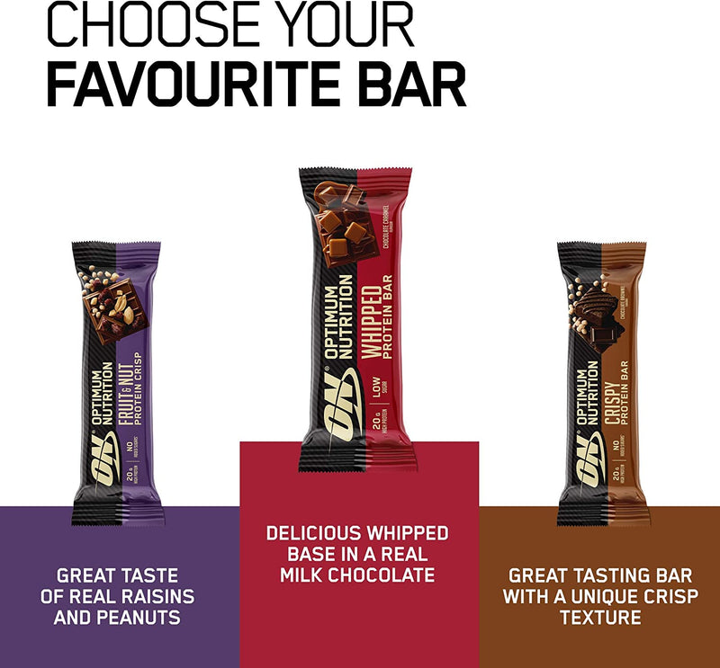 Optimum Nutrition Whipped Protein Bar 10 x 60g | High-Quality Protein Bars | MySupplementShop.co.uk