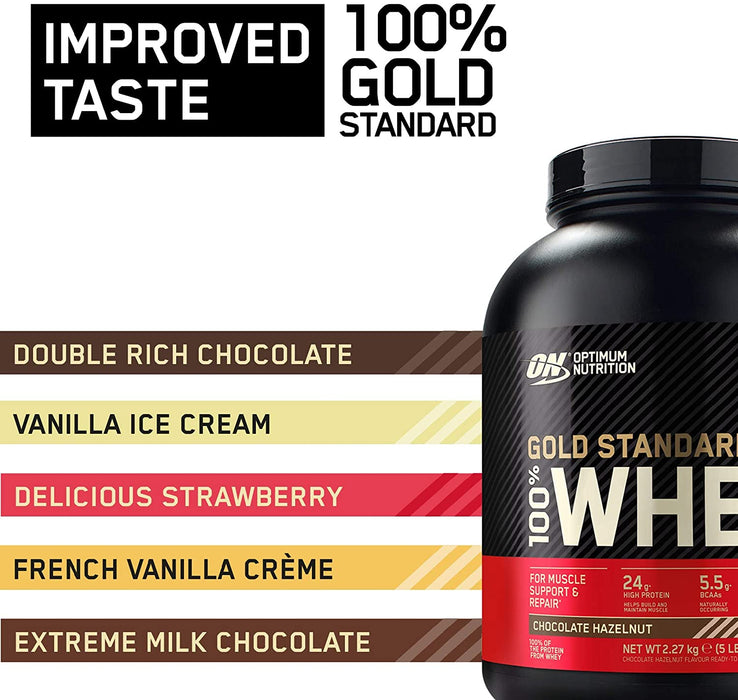 Optimum Nutrition Gold Standard Whey Protein Powder 2.27kg | High-Quality Sports Nutrition | MySupplementShop.co.uk