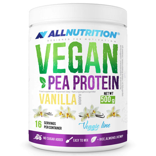 Allnutrition Vegan Pea Protein, Vanilla - 500g | High-Quality Combination Multivitamins & Minerals | MySupplementShop.co.uk