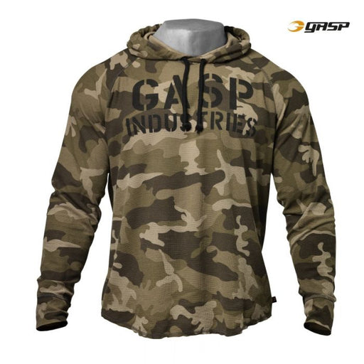GASP Thermal LS Hoodie - Green Camo - Medium - Thermal LS Hoodie at MySupplementShop by Gasp