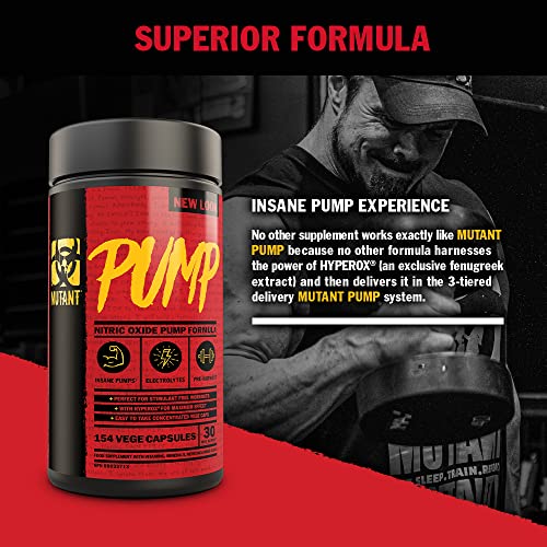 Mutant Pump 154 Caps - Nitric Oxide Boosters at MySupplementShop by Mutant