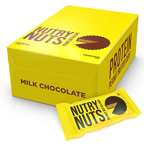 Nutry Nuts Peanut Butter Cups 12x42g Original Milk Chocolate - Default Title - Sports Nutrition at MySupplementShop by Nutry Nuts