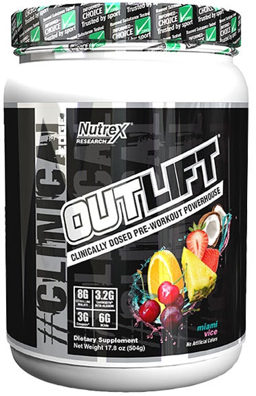 Nutrex OutLift, Miami Vice - 504 grams - Default Title - Pre & Post Workout at MySupplementShop by Nutrex