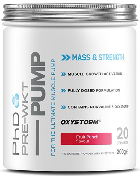 PhD Pre Workout Pump, Raspberry Lemonade - 200 grams | High-Quality Nitric Oxide Boosters | MySupplementShop.co.uk