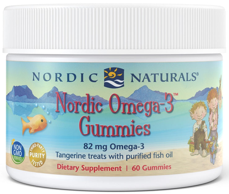 Nordic Omega-3 Gummies, 82mg Tangerine Treats - 60 gummies | High-Quality Health and Wellbeing | MySupplementShop.co.uk