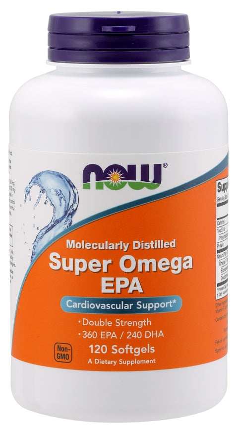 NOW Foods Super Omega EPA Molecularly Distilled - 120 softgels | High-Quality Omegas, EFAs, CLA, Oils | MySupplementShop.co.uk