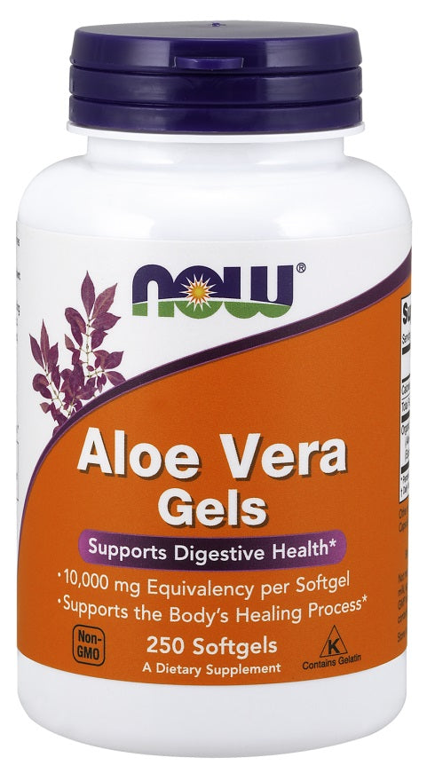 NOW Foods Aloe Vera Gels - 250 softgels | High-Quality Health and Wellbeing | MySupplementShop.co.uk