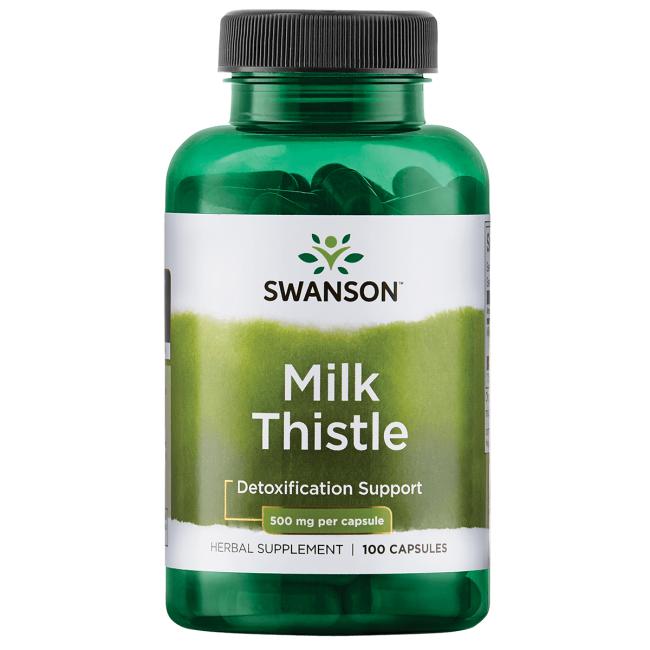 Swanson Milk Thistle, 500mg - 100 caps - Health and Wellbeing at MySupplementShop by Swanson