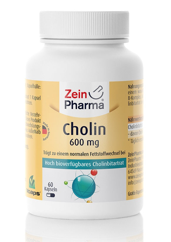Zein Pharma Choline, 600mg - 60 caps | High-Quality Health and Wellbeing | MySupplementShop.co.uk