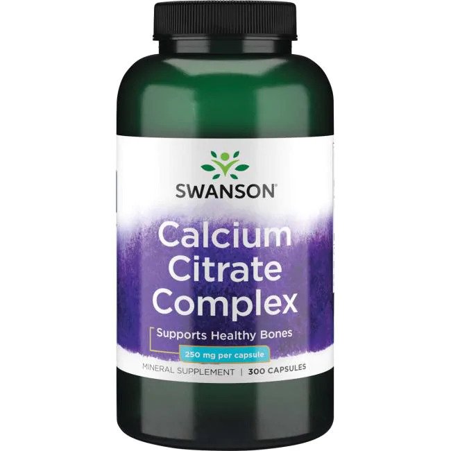 Swanson Calcium Citrate Complex, 250mg - 300 caps | High-Quality Sports Supplements | MySupplementShop.co.uk
