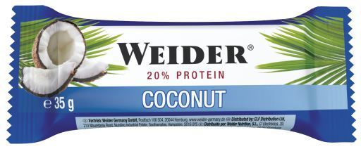 Weider Carbohydrate & Protein Bar, Coconut - 24 bars | High-Quality Health Foods | MySupplementShop.co.uk