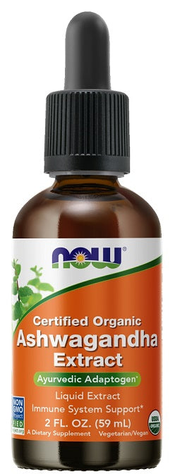 NOW Foods Ashwagandha Extract Liquid, Organic - 59 ml. | High-Quality Sports Supplements | MySupplementShop.co.uk