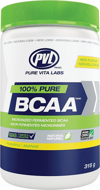 PVL Essentials 100% Pure BCAA, Pineapple - 315 grams - Amino Acids and BCAAs at MySupplementShop by PVL Essentials