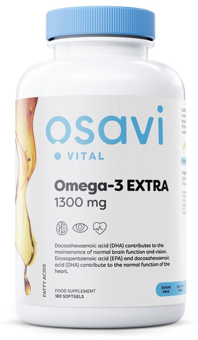 Osavi Omega-3 Extra, 1300mg (Lemon) - 180 softgels (EAN 5904139922743) - Omega-3 at MySupplementShop by Osavi