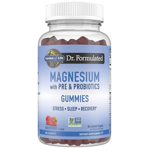 Garden of Life Dr. Formulated Magnesium with Pre &amp; Probiotics Gummies, Raspberry - 60 gummies - Health and Wellbeing at MySupplementShop by Garden of Life