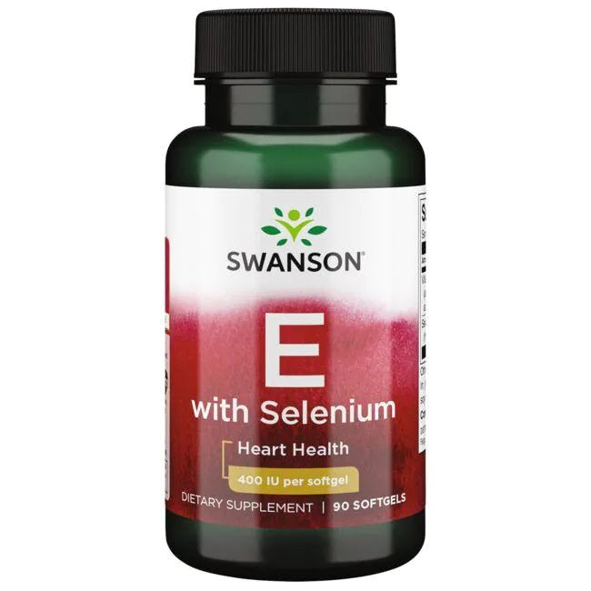 Swanson E with Selenium, 400IU - 90 softgels | High-Quality Vitamins & Minerals | MySupplementShop.co.uk