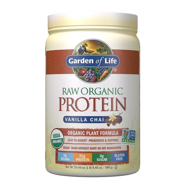 Garden of Life Raw Organic Protein, Vanilla Chai - 580g | High-Quality Protein | MySupplementShop.co.uk