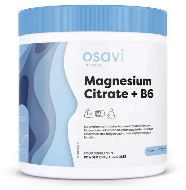 Osavi Magnesium Citrate + B6 Powder  250g - Vitamins &amp; Minerals at MySupplementShop by Osavi