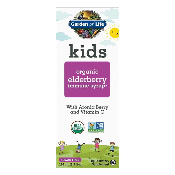 Garden of Life Kid&#039;s Organic Elderberry Immune Syrup - 116 ml. - Health and Wellbeing at MySupplementShop by Garden of Life