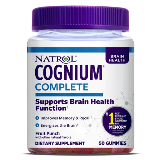 Natrol Cognium Complete Fruit Punch  50 gummies - Health and Wellbeing at MySupplementShop by Natrol
